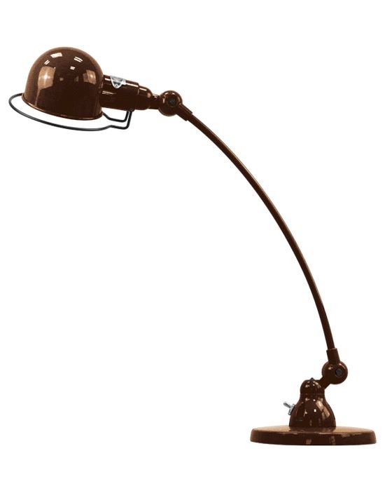 Jielde Signal Curve Arm Desk Light Copper Hammered Gloss