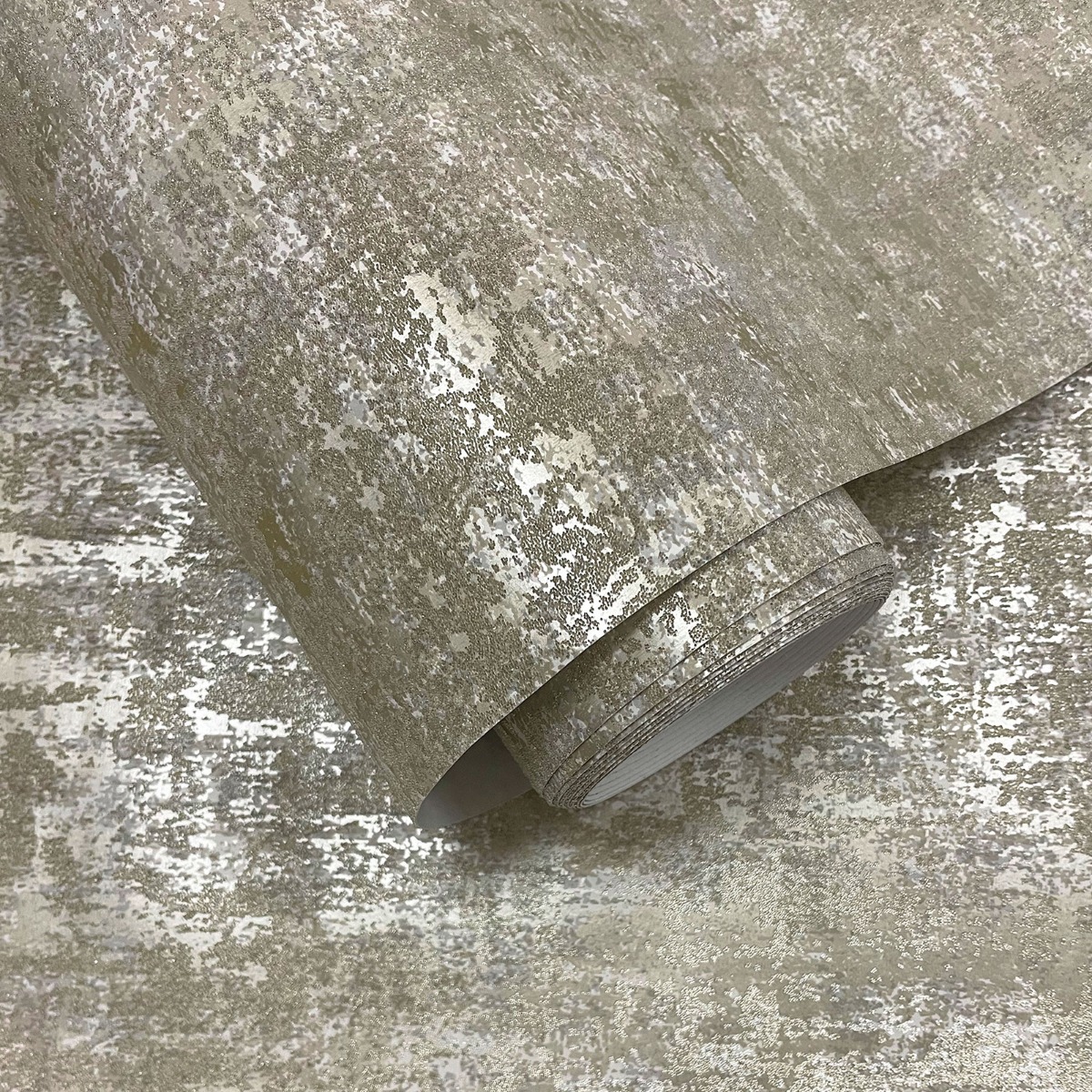 Holden Decor Brindle Bead Texture Taupe & Gold Wallpaper - 10.05m x 53cm