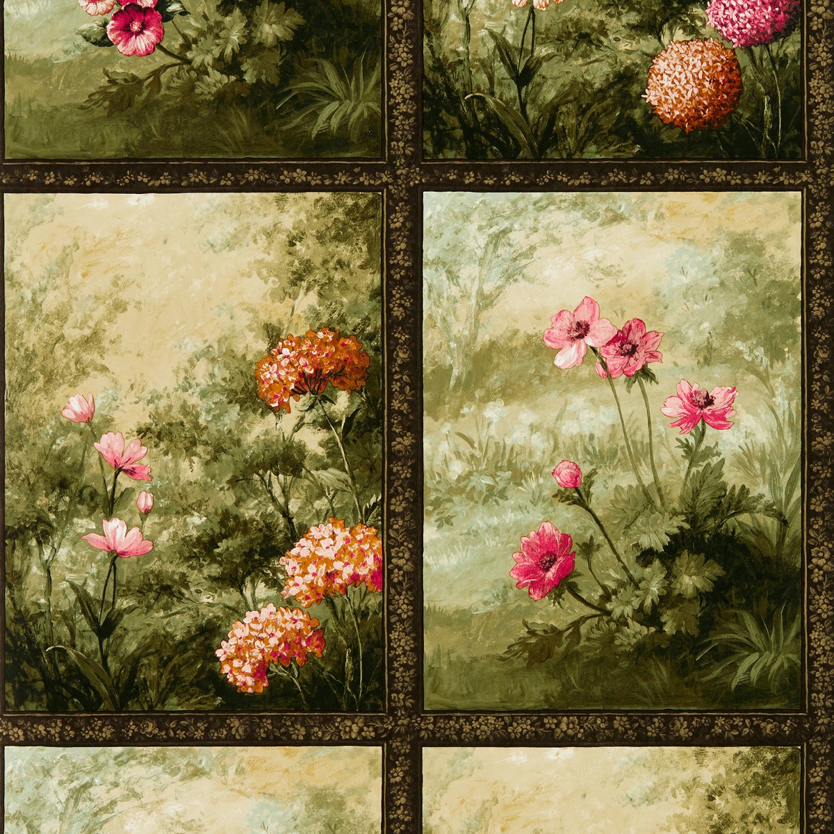 Marianne Artus Floral Wallpaper Antique Clarke and Clarke W015501