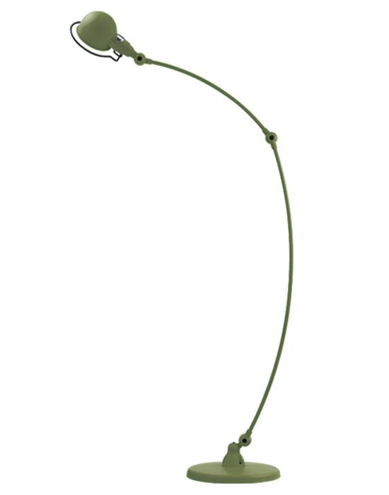 Jielde Signal Curved Floor Lamp Olive Matt