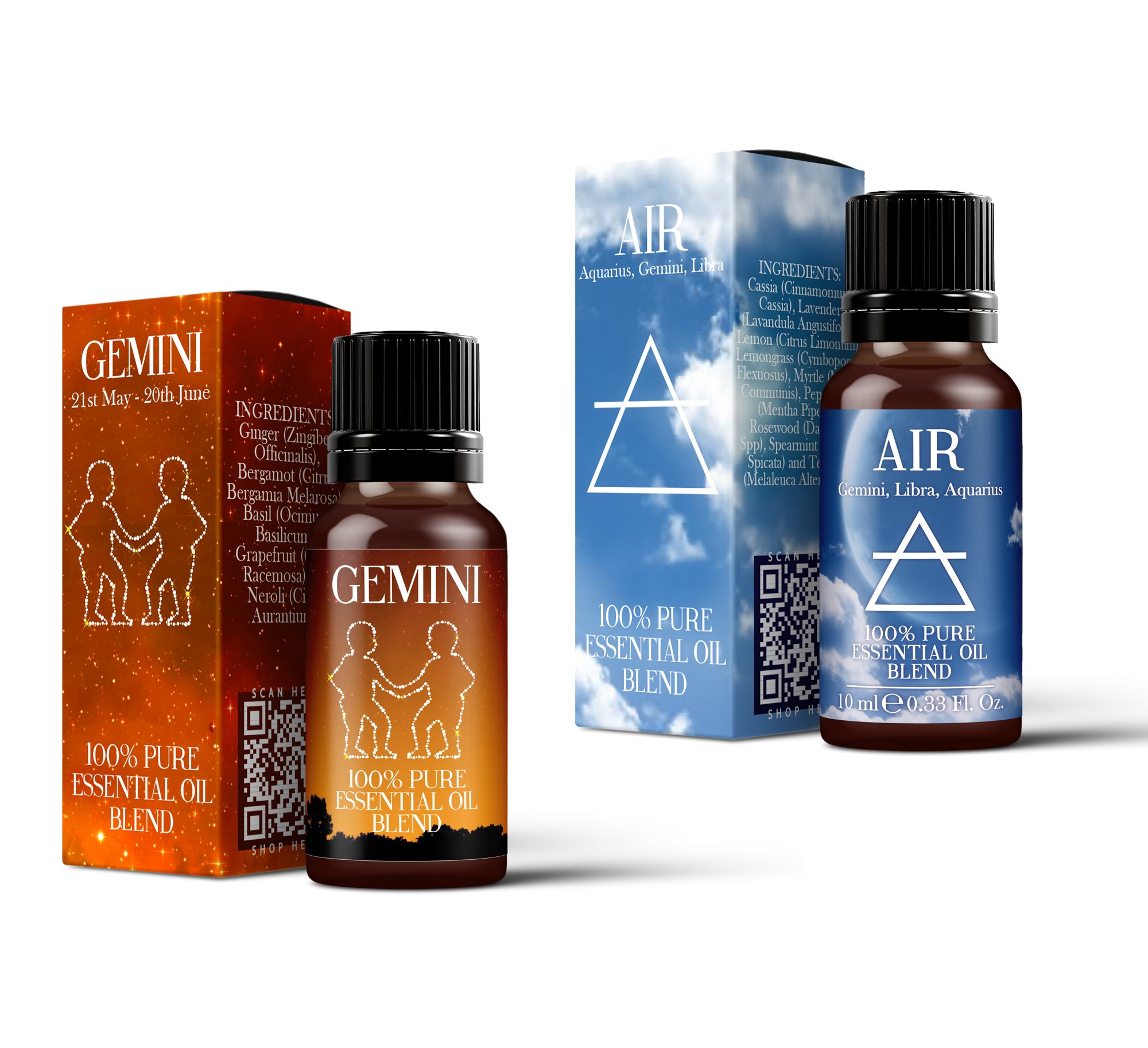 Image of Air Element & Gemini Essential Oil Blend Twin Pack (2x10ml)