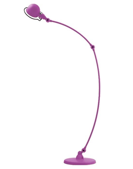 Jielde Signal Curved Floor Lamp Violet Fuchsia Gloss