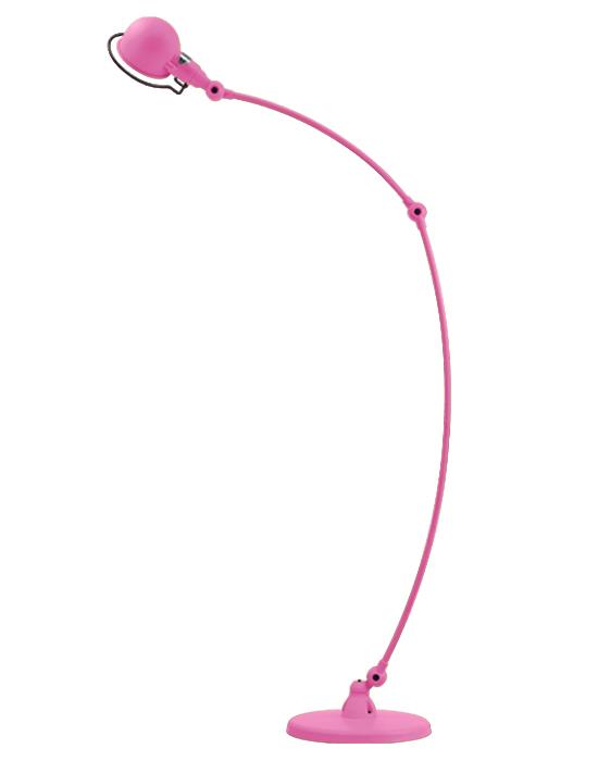 Jielde Signal Curved Floor Lamp Pink Matt