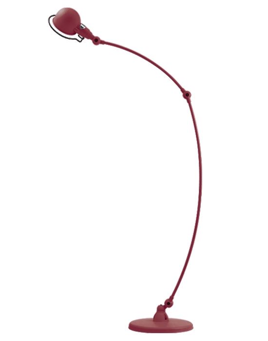 Jielde Signal Curved Floor Lamp Burgundy Gloss