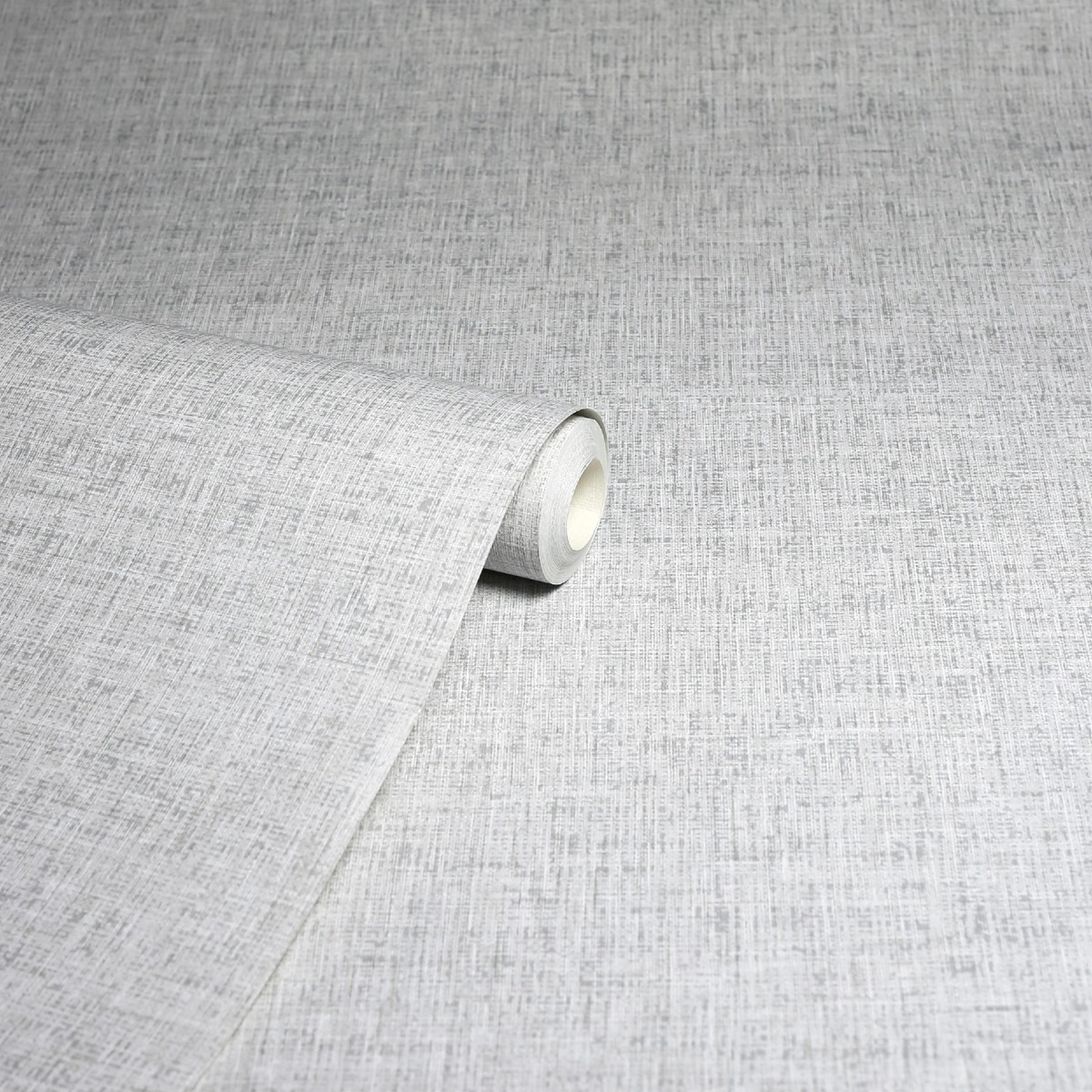 Arthouse Linen Texture Light Grey Wallpaper - 10.05m x 53cm