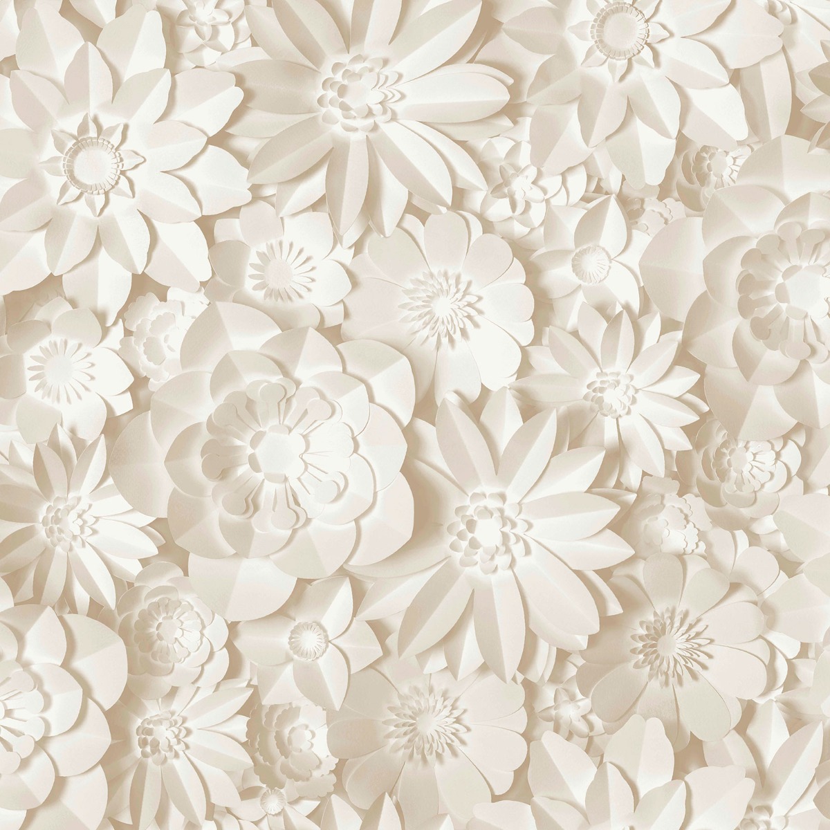 Fine Decor Fine Décor Floral Natural Wallpaper Flowers Naturistic Stylish Feature Wall, Cream