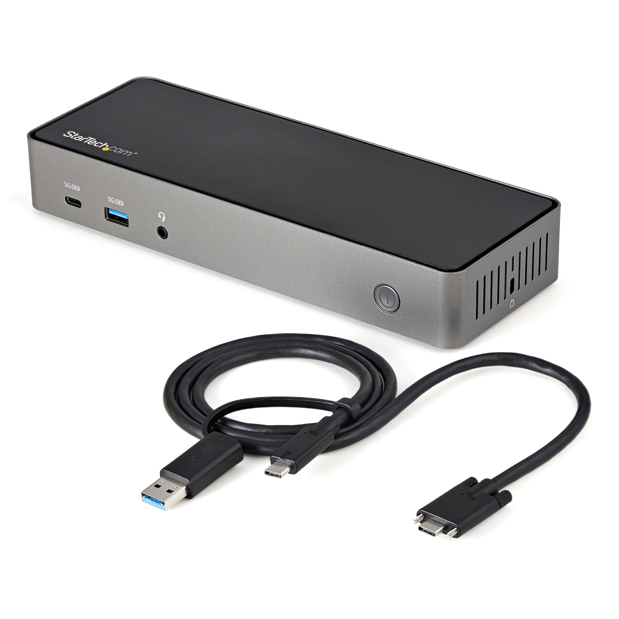 Startech.Com Usb-C & Usb-A Dock - Hybrid Universal Triple Monitor Laptop Docking Station Displayport & Hdmi 4K 60Hz - 85W Power Delivery, 6X Usb Hub, Gbe, Audio - Usb 3.1 Gen 2 10Gbps
