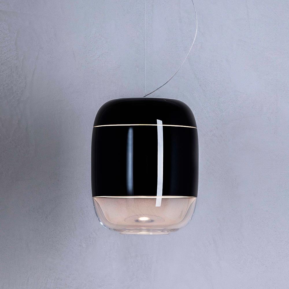 Prandina Gong S3 Pendant Led Black Black Designer Pendant Lighting