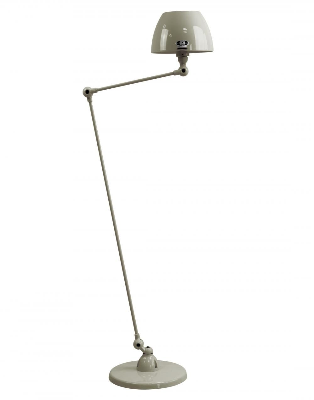 Jielde Aicler Two Arm Floor Light Curved Shade Khaki Matt