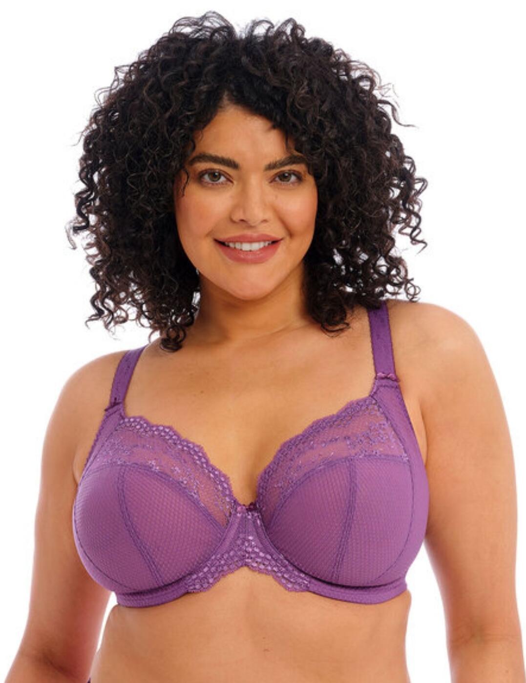 This stylish bra from the Charley collection by Elomi combines flirty diamond mesh and luxurious lace for a glamorous everyday look. The 4 section cup design offers support without uncomfortable padding. A J-hook gives the option for a racerback style for a discreet finish. Adjustable shoulder straps ensure an individual fit and underwiring offers added support. For an trendy coordinated look, wear with matching briefs from the Charley collection by Elomi.