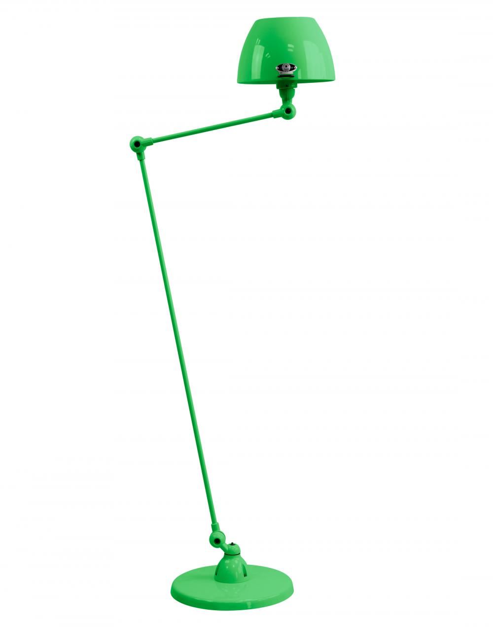 Jielde Aicler Two Arm Floor Light Curved Shade Apple Green Gloss