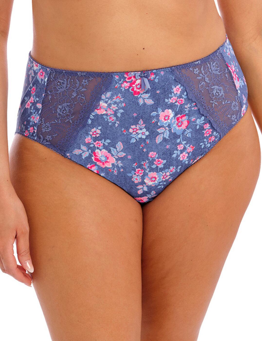 Update your everyday lingerie collection with the comfortable yet stylish Morgan range by Elomi. This full brief offers the comfort of full rear coverage and a smooth finish of a high-waisted design. The semi-sheer lace panels add a luxurious feminine finish to the timeless design. Team with matching lingerie from the stylish Morgan collection for a chic coordinated look.  Stylish lace panels High waist design Full rear coverage Matching lingerie available Country of origin: Sri Lanka Composition: 8% Polyamide &pipe; 17% Elastane &pipe; 75% Polyester Listed in UK sizes  58385-102737-1339510 4116 High-Waist Brief