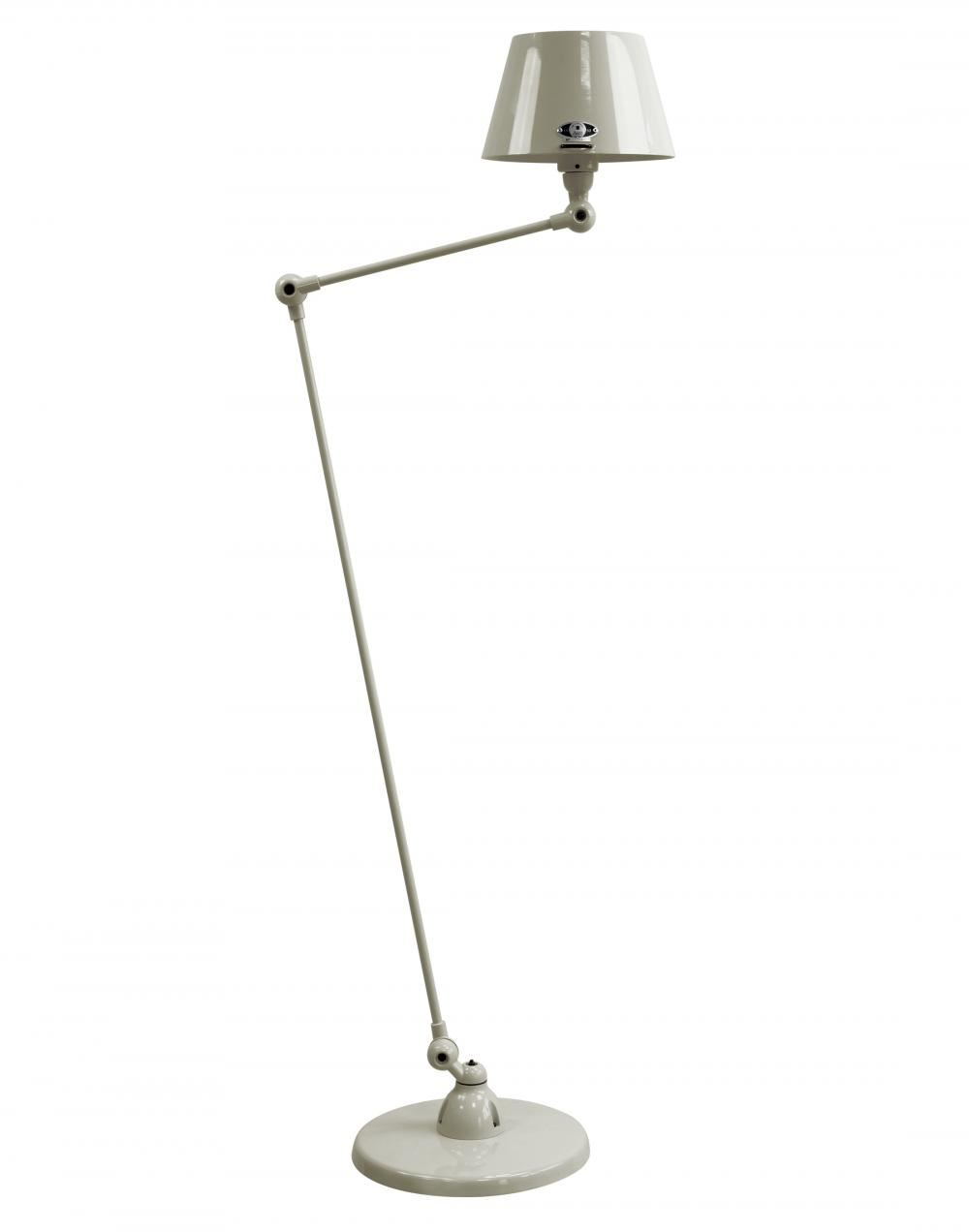 Jielde Aicler Two Arm Floor Light Straight Shade Khaki Matt
