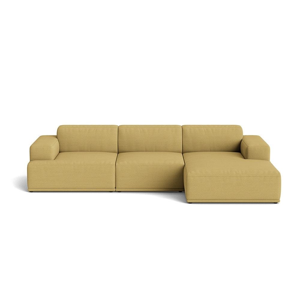 Muuto Connect Soft Modular Sofa - 3-Seater - Configuration 2, Plastic Black, Hallingdal 407 Brown Designer Furniture From Holloways Of Ludlow