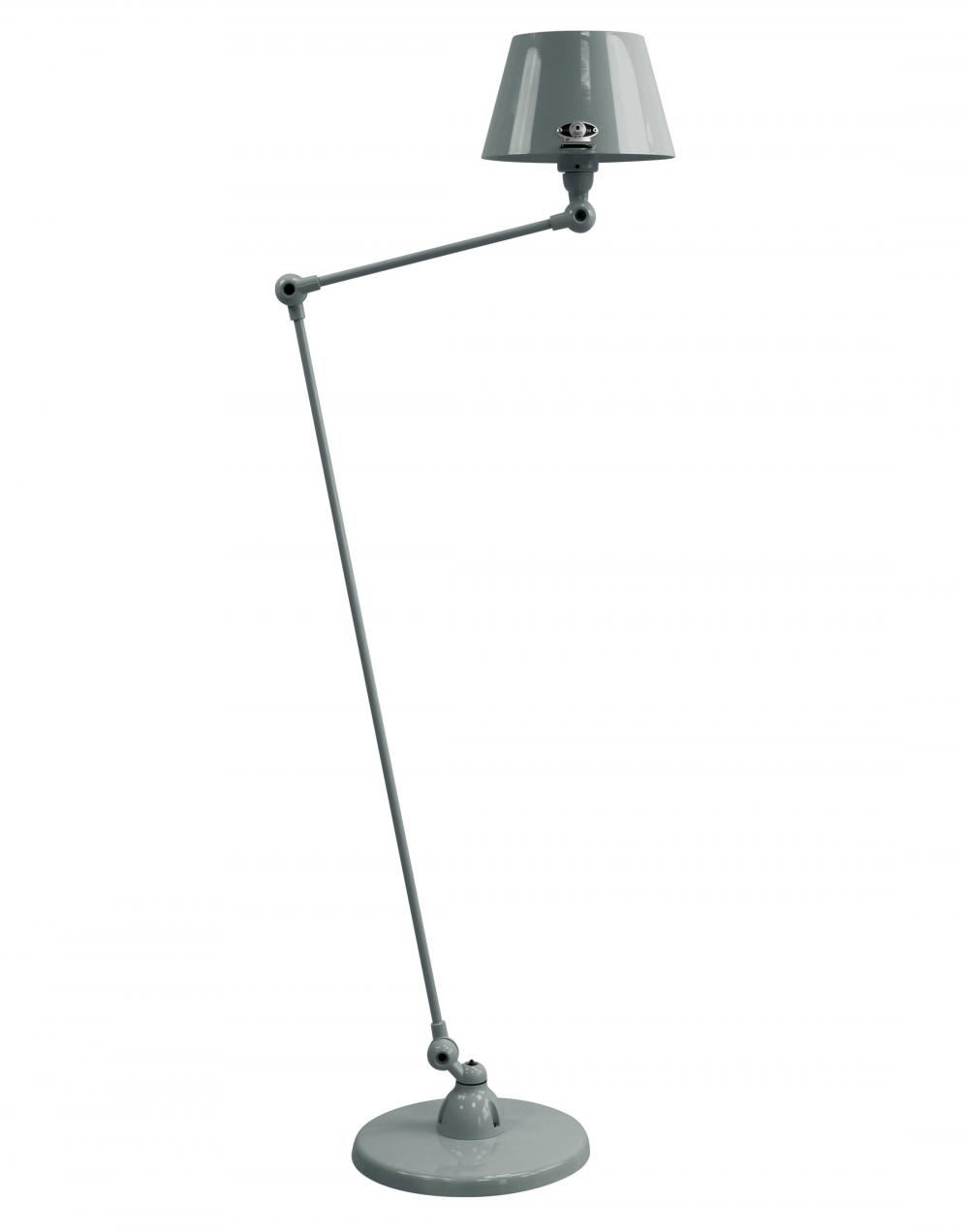 Jielde Aicler Two Arm Floor Light Straight Shade Granite Grey Matt