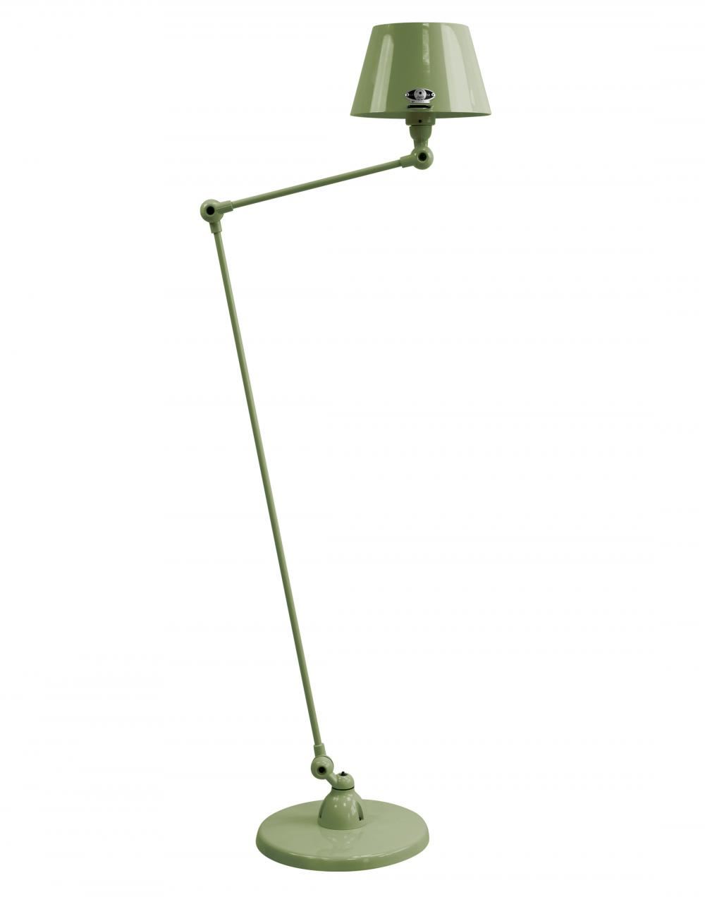 Jielde Aicler Two Arm Floor Light Straight Shade Olive Gloss