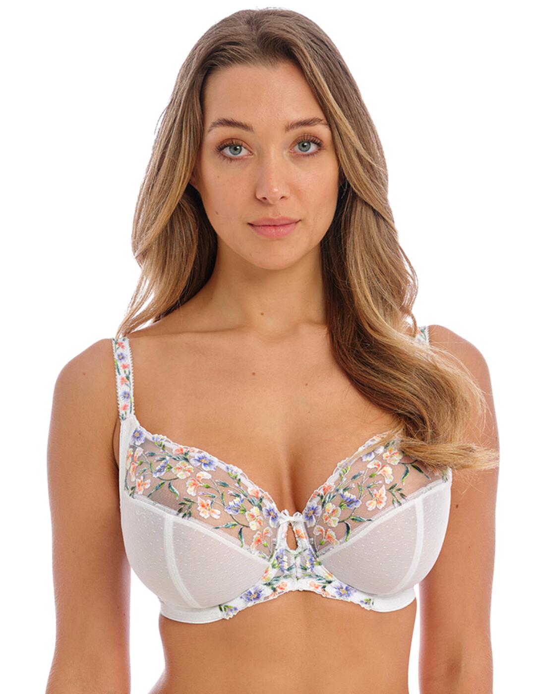 Stand out this season with the Aurelia collection from Fantasie. This side support brings breathtaking freshness to your lingerie drawer with the gorgeous floral embroidery that features on the upper cup and shoulder straps. This piece boasts underwired, non-padded cups that offer side support for forward projection and premium lift. Fastened at the rear with a classic hook and eye closure with fully adjustable shoulder straps ensuring a unique fit with each wear. A modern keyhole detail and a bow feature on the centre front for a trendy feminine finish.  Hook and eye closure Underwired Non-padded Three piece cup Side support for lift and forward projection Luxe delicate floral embroidery on straps and upper cup Chic keyhole detailing Fully adjustable shoulder straps Bow detailing on centre bust Country of origin: Tunisia Composition: 69% Polyamide &pipe; 5% Elastane &pipe; 26% Polyester Listed in UK sizes  58409-102765-1340765 101001  Side Support Bra