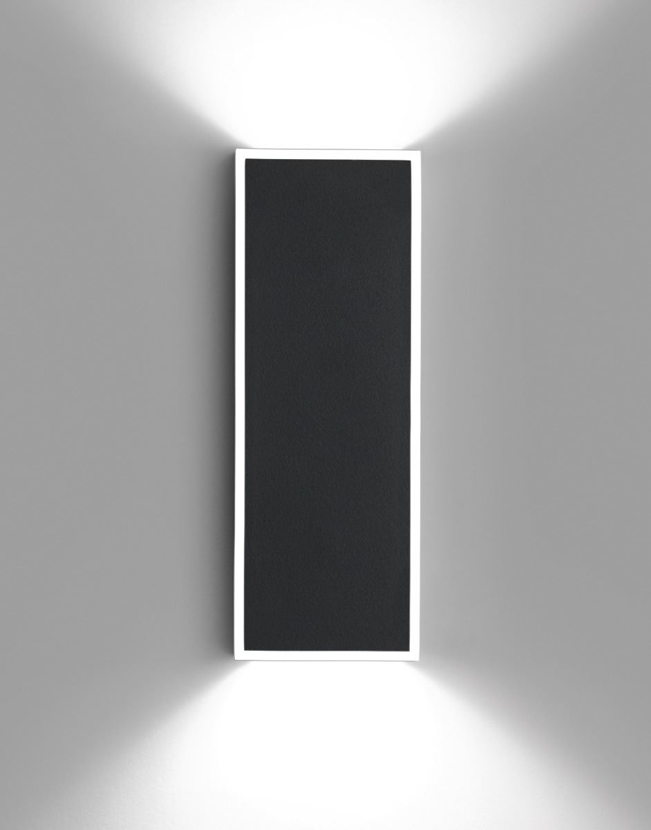 Alpha Flush Wall Light 7935 Graphite And Black