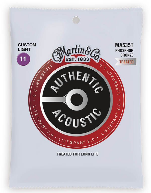 Martin Strings Martin Acoustic Lifespan 2.0 Phosphor Bronze Custom Light Guitar Strings