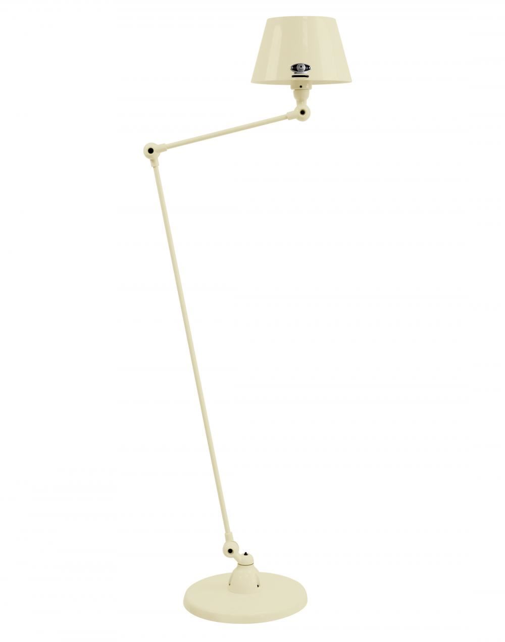 Jielde Aicler Two Arm Floor Light Straight Shade Ivory Gloss