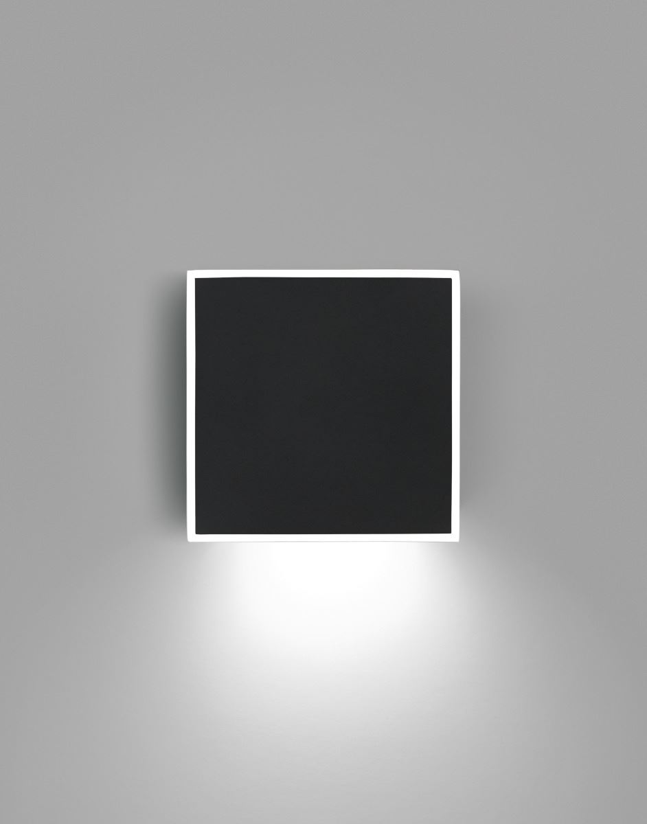 Alpha Flush Wall Light 7925 Graphite And Black