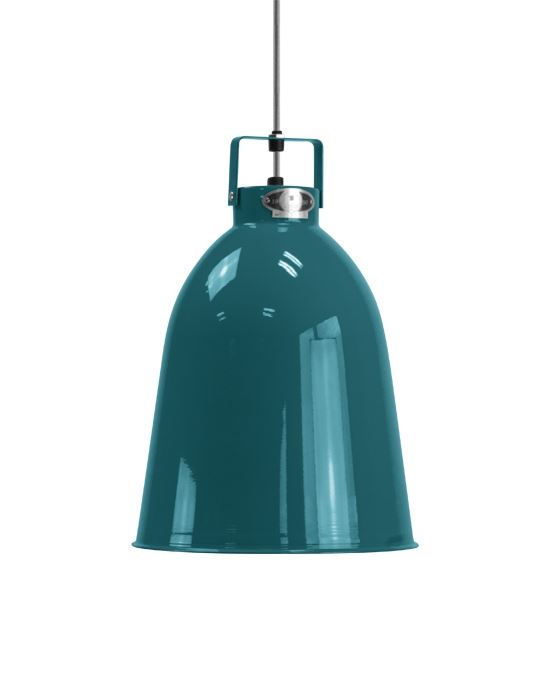 Jielde Clement Pendant Small Ocean Blue Gloss Silver Interior Blue Designer Pendant Lighting