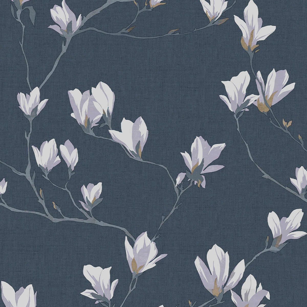 Laura Ashley Magnolia Grove Wallpaper Dusky Seaspray Blue 113355
