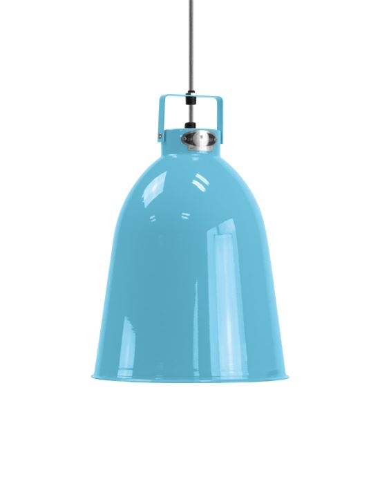 Jielde Clement Pendant Small Pastel Blue Gloss Silver Interior Blue Designer Pendant Lighting