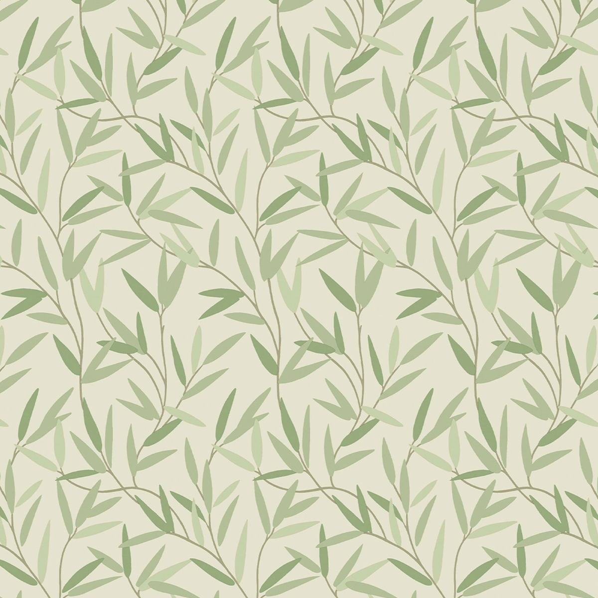 Laura Ashley Willow Leaf Wallpaper Hedgerow Green 113364