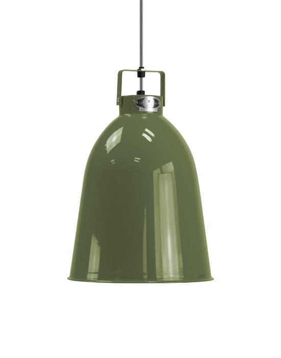 Jielde Clement Pendant Small Olive Matt Silver Interior Green Designer Pendant Lighting