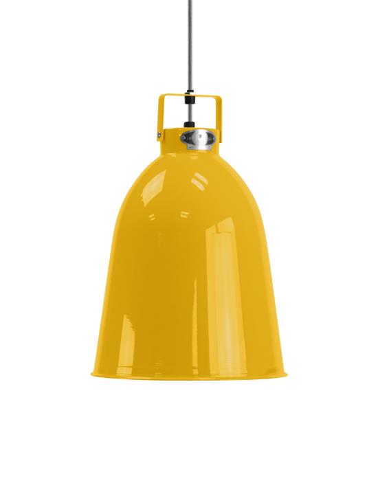 Jielde Clement Pendant Small Mustard Matt Silver Interior Yellow Designer Pendant Lighting