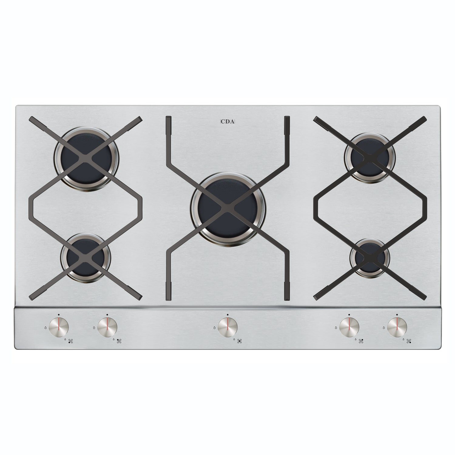 Cda Hvg970ss Designer Five Burner 90cm Gas Hob Stainless Steel One Only To Clear At This Price