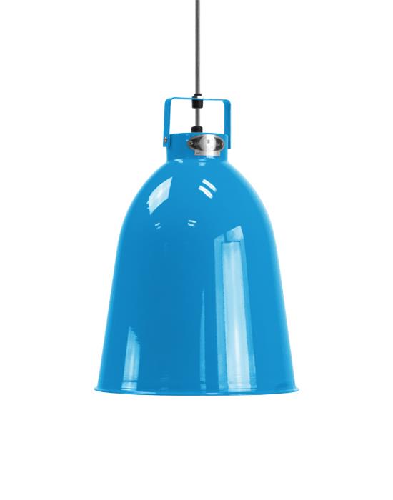 Clement Pendant Small Light Blue Matt White Interior