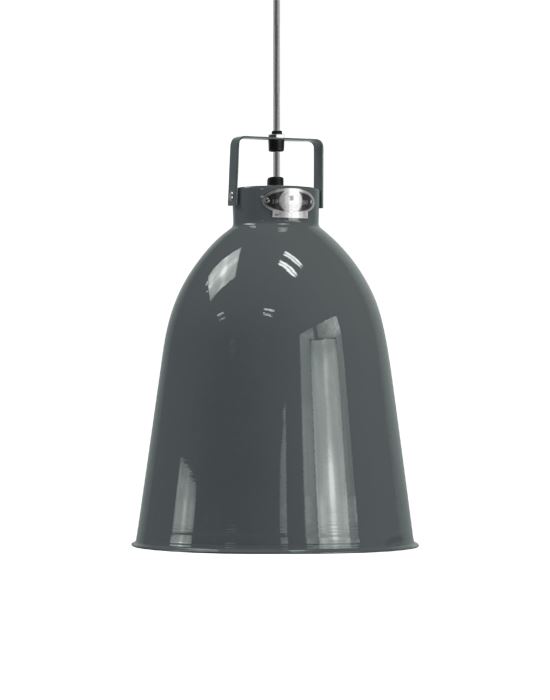 Jielde Clement Pendant Small Granite Grey Gloss Silver Interior Grey Designer Pendant Lighting