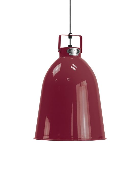 Jielde Clement Pendant Small Burgundy Gloss Silver Interior Purple Designer Pendant Lighting