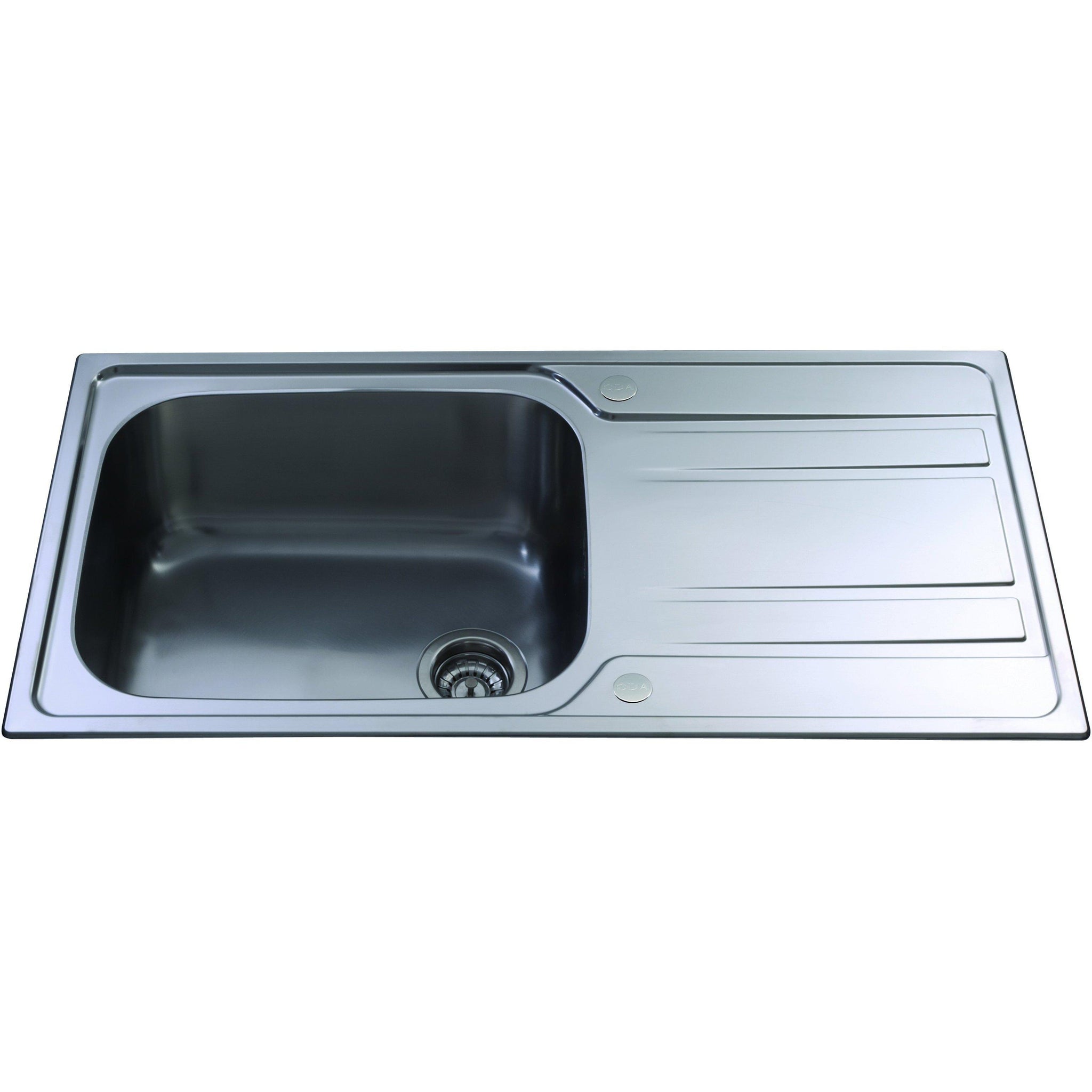 Cda Ka71ss Inset Large Single Bowl Sink Stainless Steel