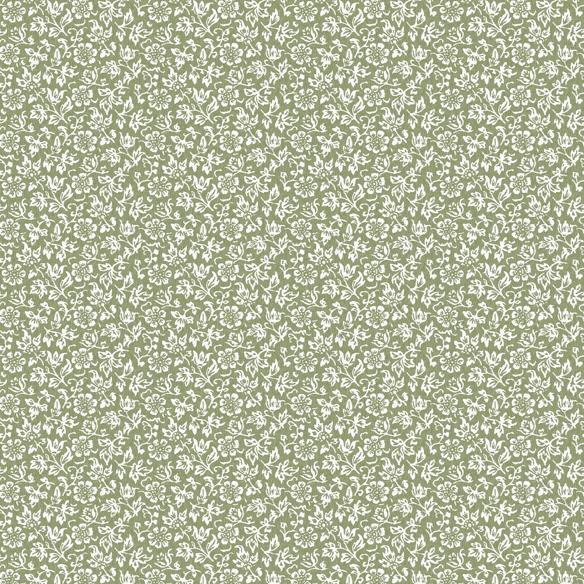 Laura Ashley Sweet Alyssum Wallpaper Moss Green 121077