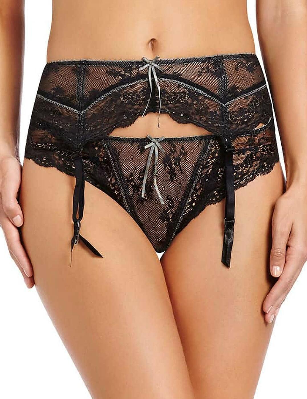 Seduction at it's finest! The daring Heidi Klum Sofia suspender belt is a must have wardrobe addition! This cheeky asset-baring suspender belt promises freedom and a major confidence boost!   Daring design with sheer mesh Unique and sophisticated style Finished with elegant edging Decorative details across the item Provides a sexy shape Perfectly coordinates with other matching items in the range Listed in UK Sizes  26158-47401-563749 H11-261 Suspender Belt
