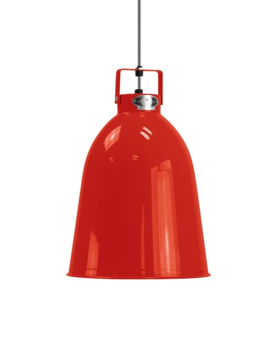 Jielde Clement Pendant Small Red Gloss Silver Interior Red Designer Pendant Lighting