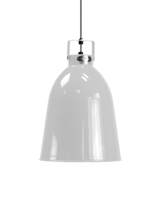 Jielde Clement Pendant Small Silver Grey Gloss White Interior Grey Designer Pendant Lighting