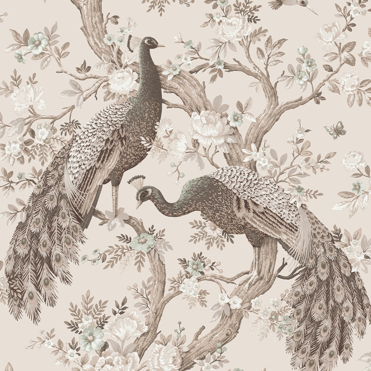 Laura Ashley Belvedere Wallpaper Soft Truffle 113399