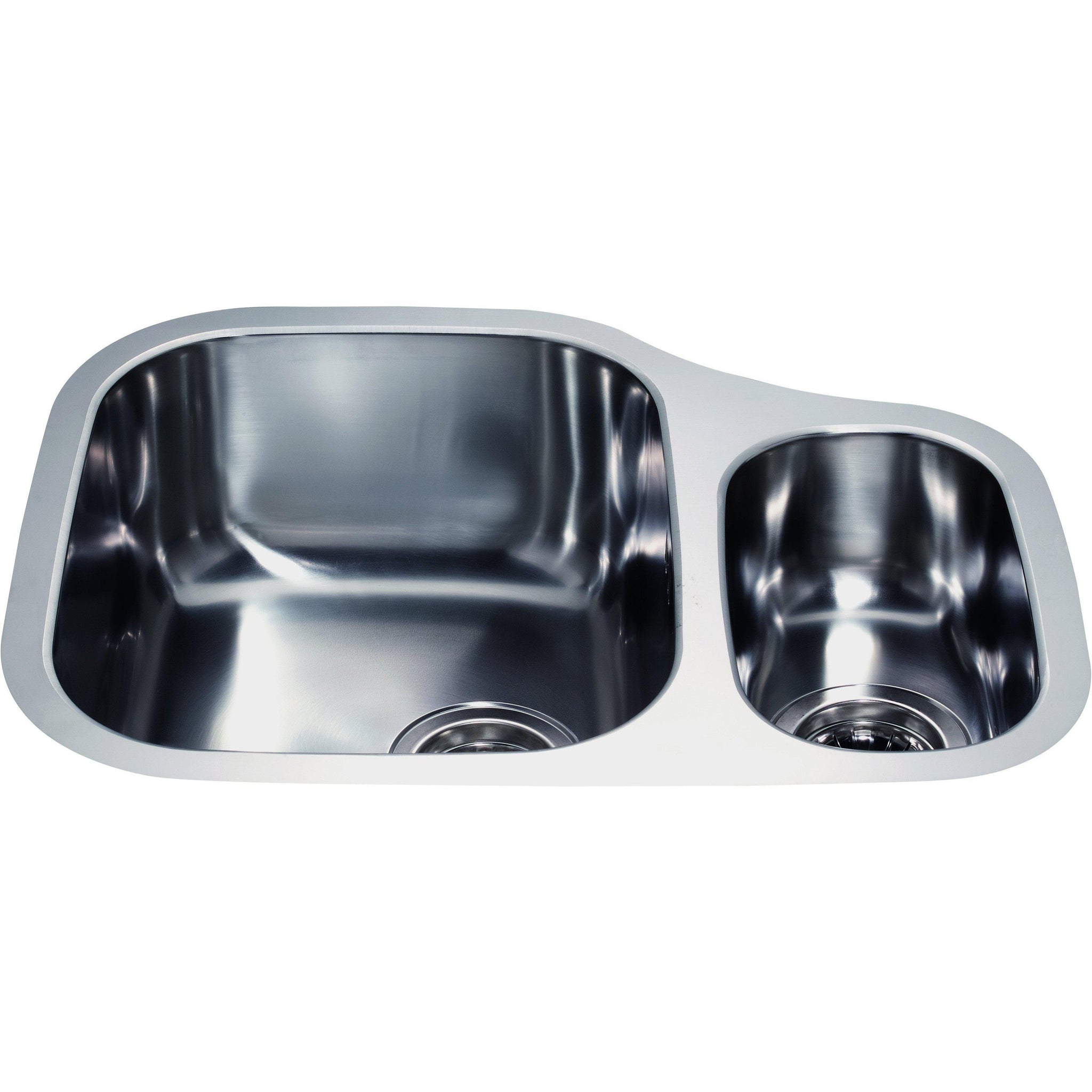 Cda Kcc28ss Undermount Curved 15 Bowl Sink Stainless Steel