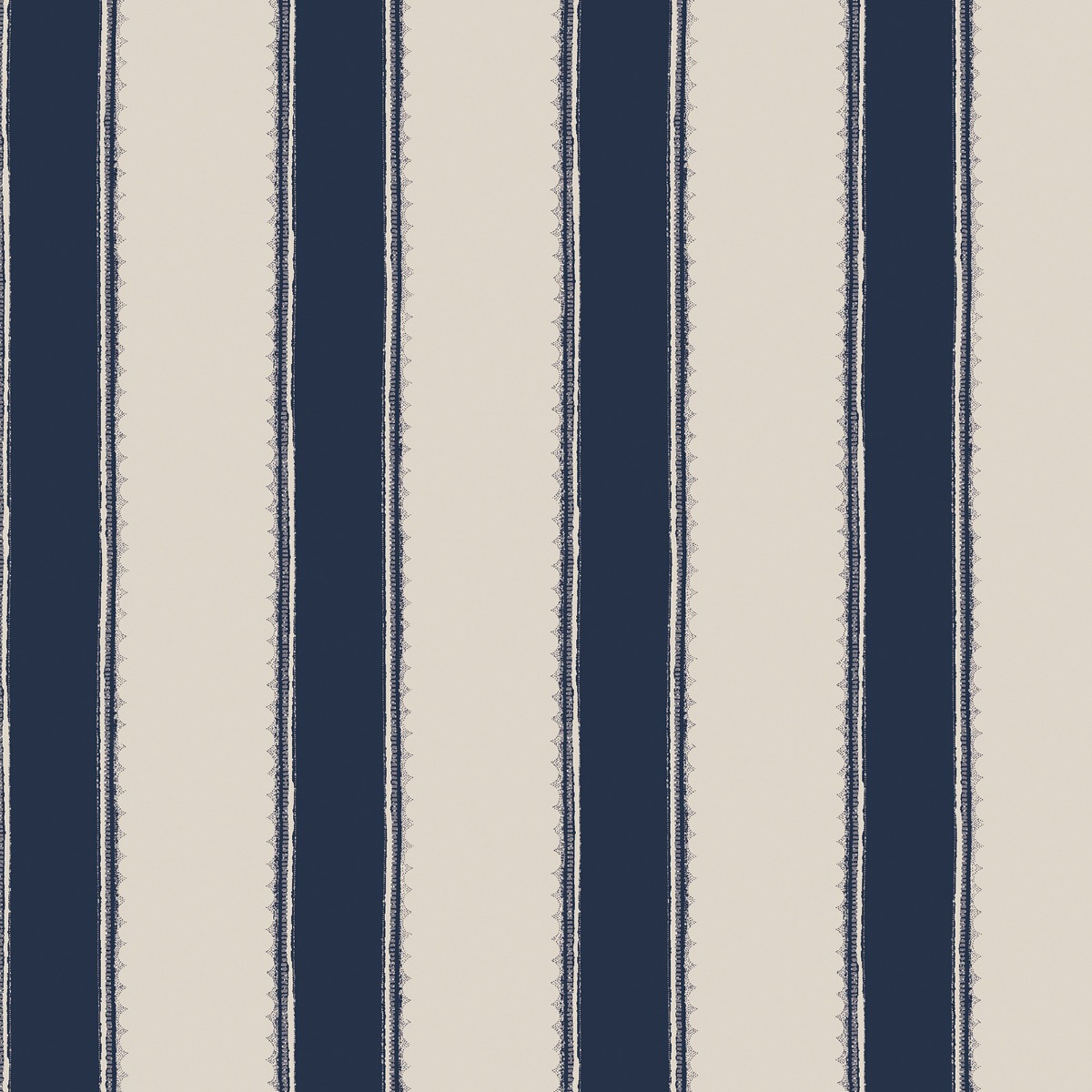 Laura Ashley Denwick Stripe Wallpaper Midnight Seaspray 127404