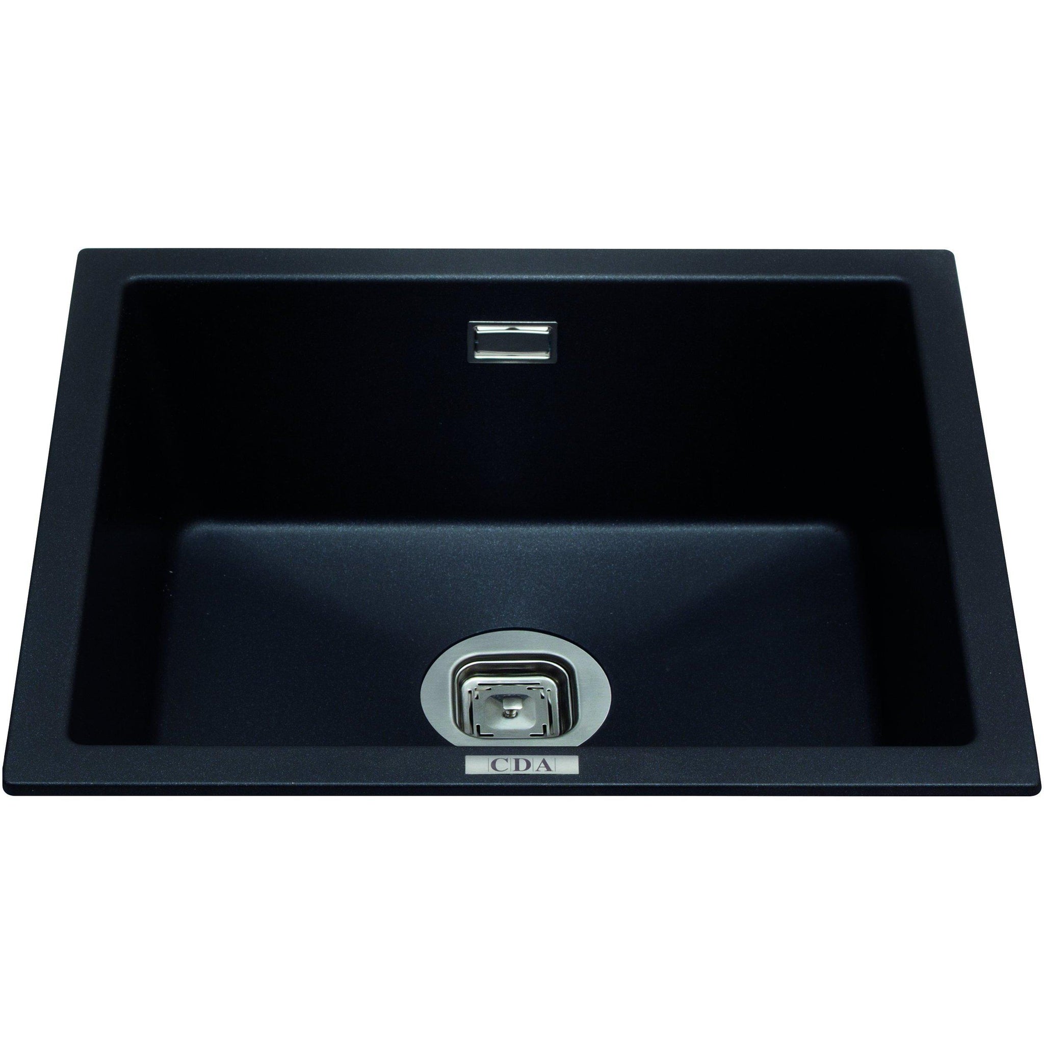 Cda Kmg24bl Single Bowl Composite Undermountinset Sink Black