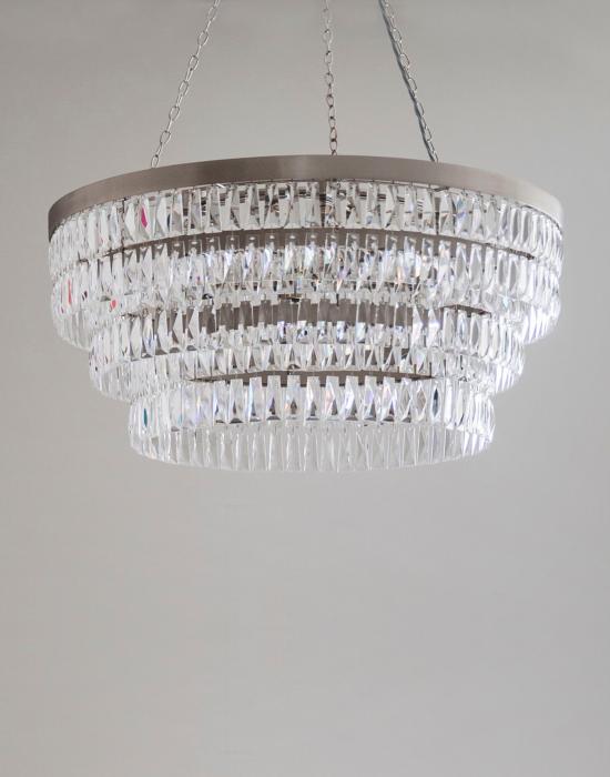 Shallow Chandelier Clear Crystal