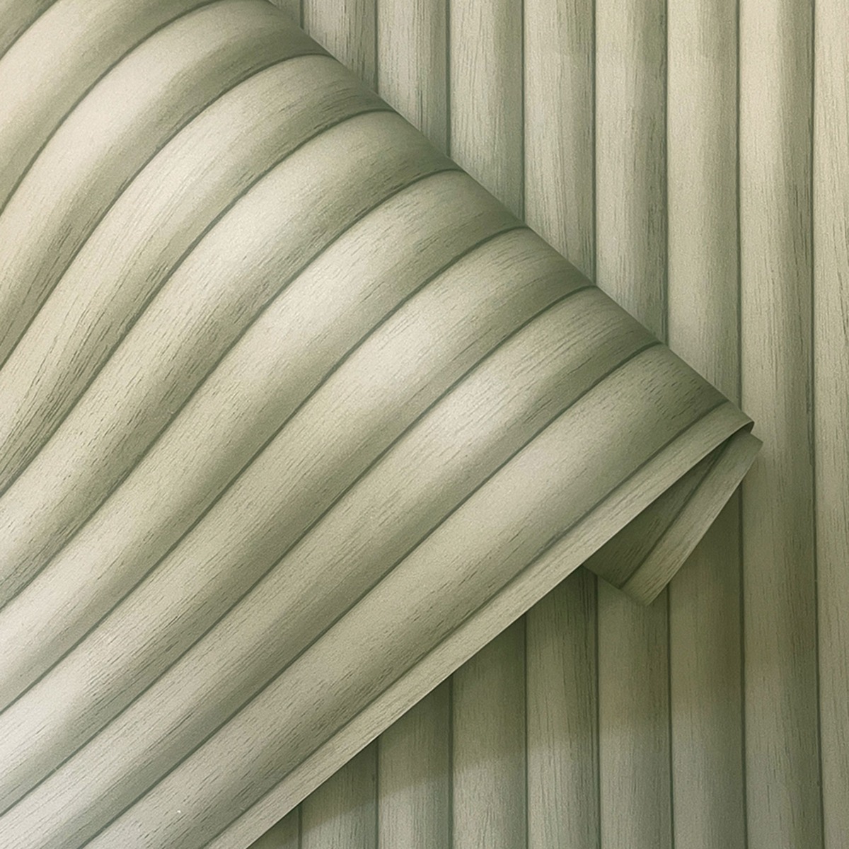Holden Decor Bevel Slat Sage Wallpaper, Green