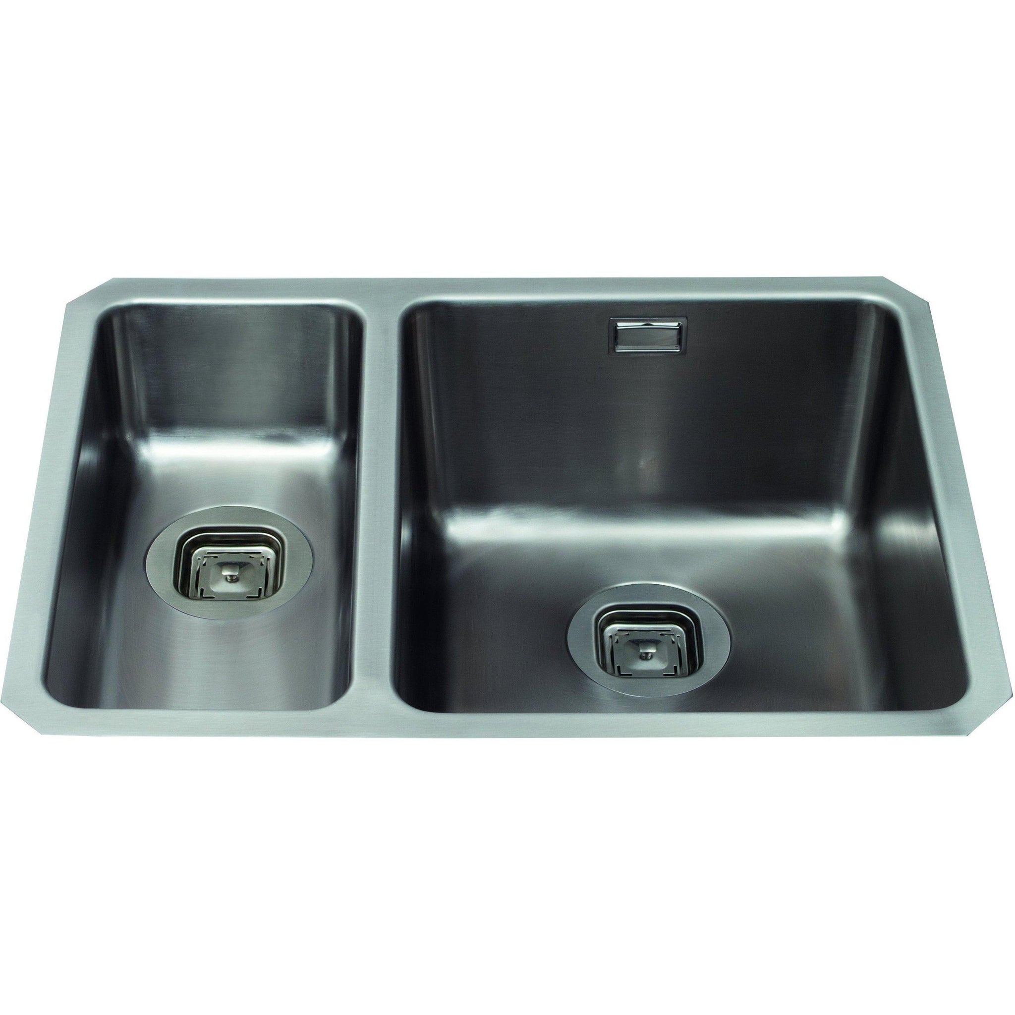 Cda Kvc35lss 15 Bowl Stainless Steel Undermount Small Bowl On Left Stainless Steel