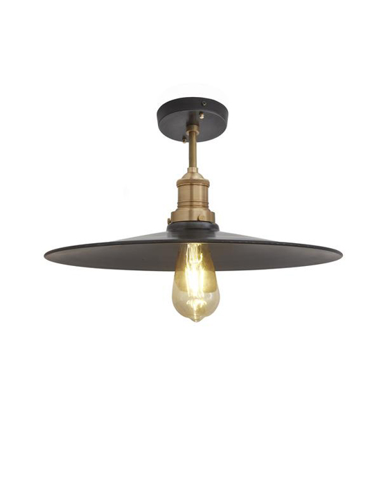 Brooklyn Flush Ceiling Light Flat Shade