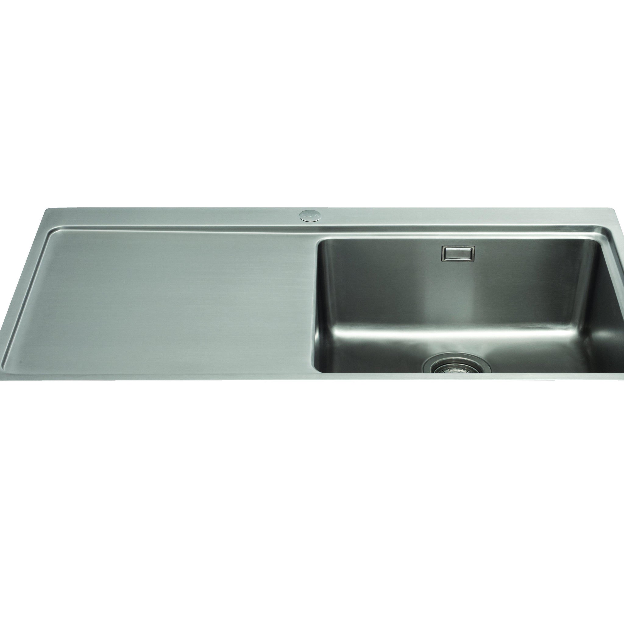 Cda Kvf21lss Single Bowl Flush Fit Sink With Left Hand Drainer Stainless Steel