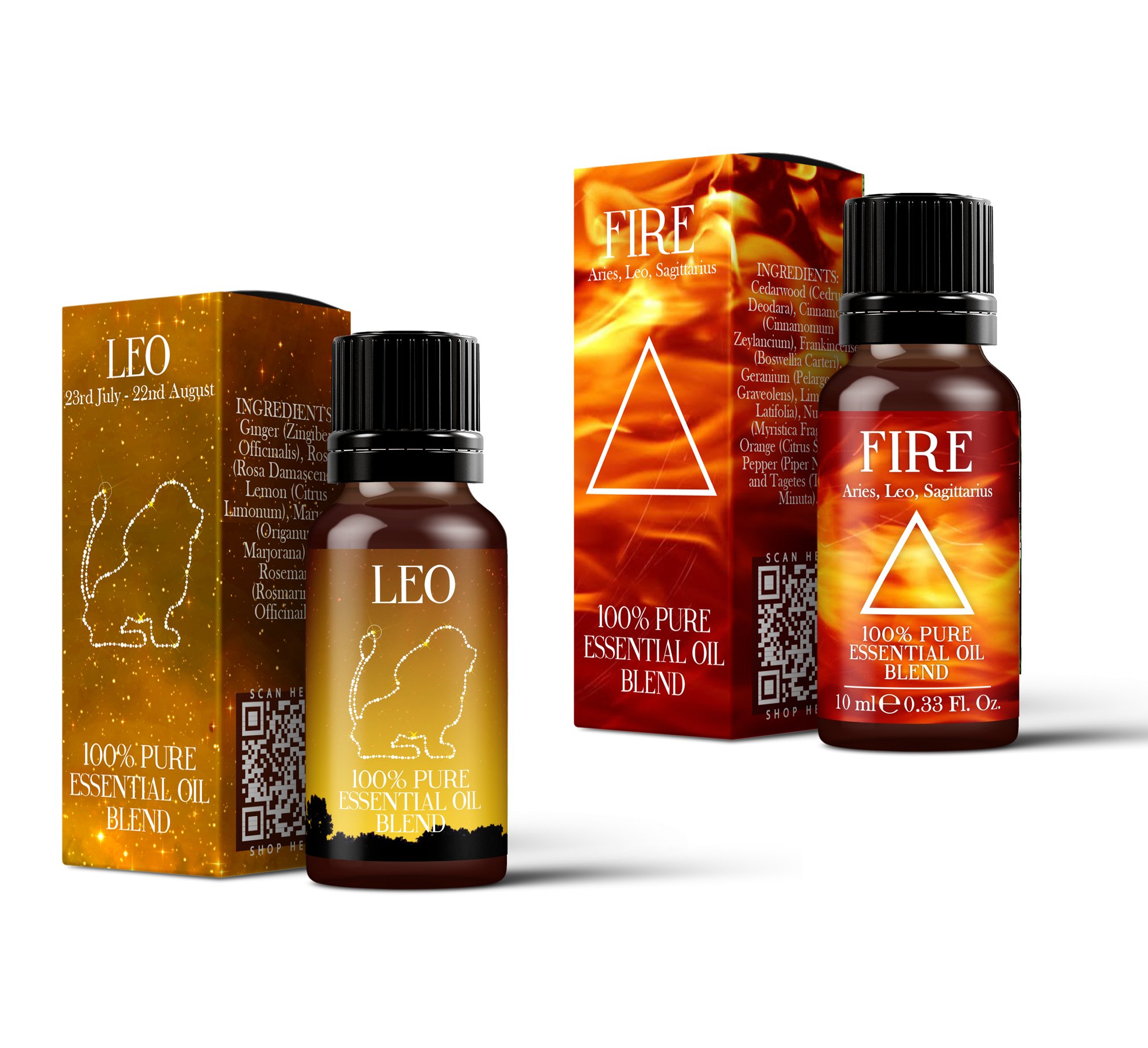 Image of Fire Element & Leo Essential Oil Blend Twin Pack (2x10ml)